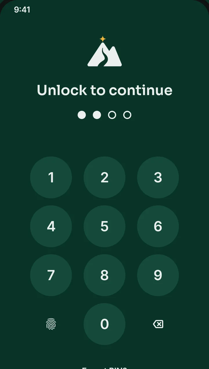App lock screen